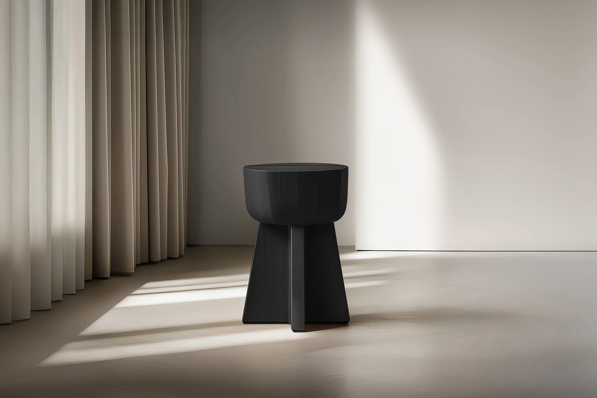 Solid Wood Stool Socle No130, Modern Contemporary Furniture by Joel Escalona — 5.jpg