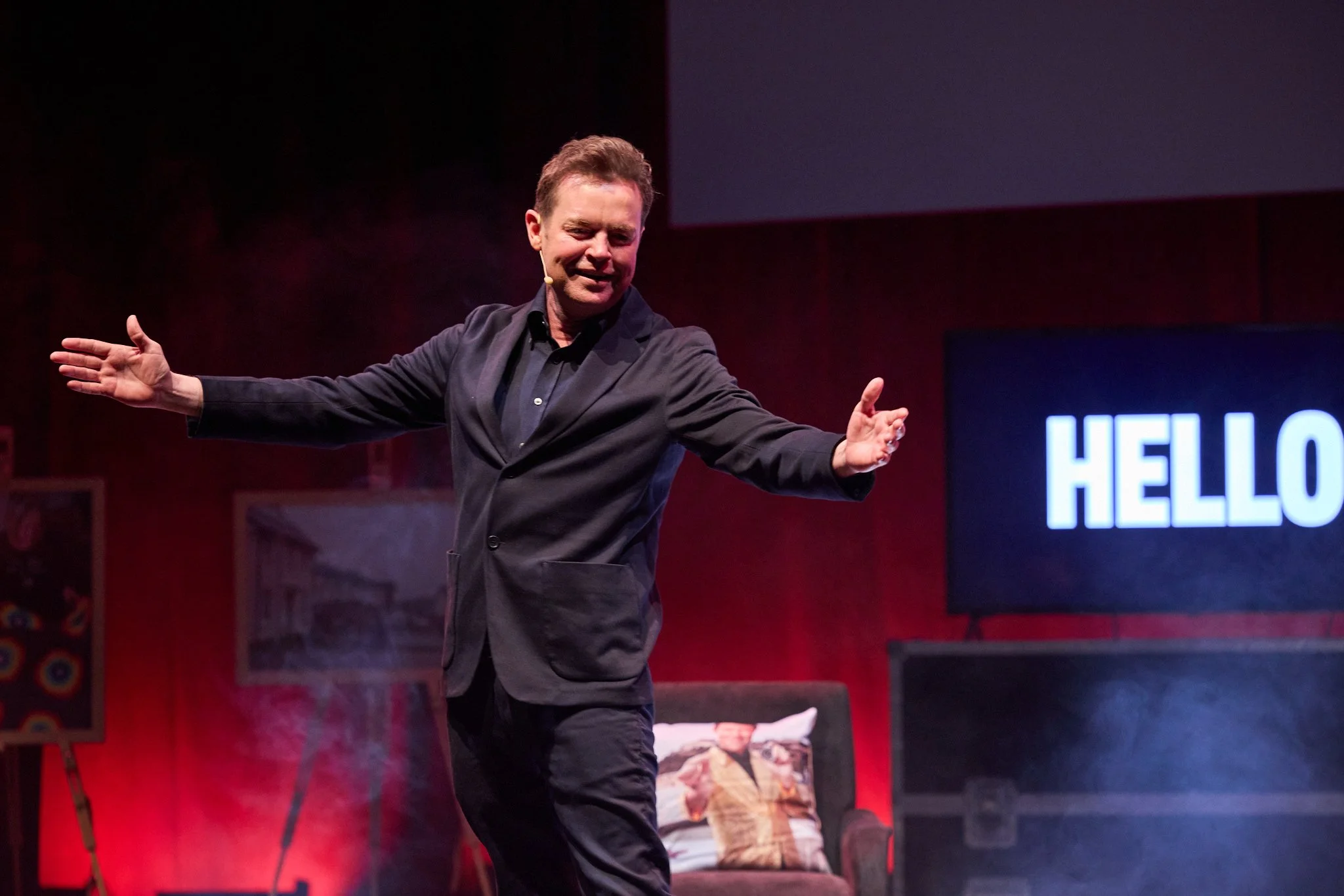 Event Photography in Manchester at ITV Showcase Event Hosted by Stephen Mulhern on stage