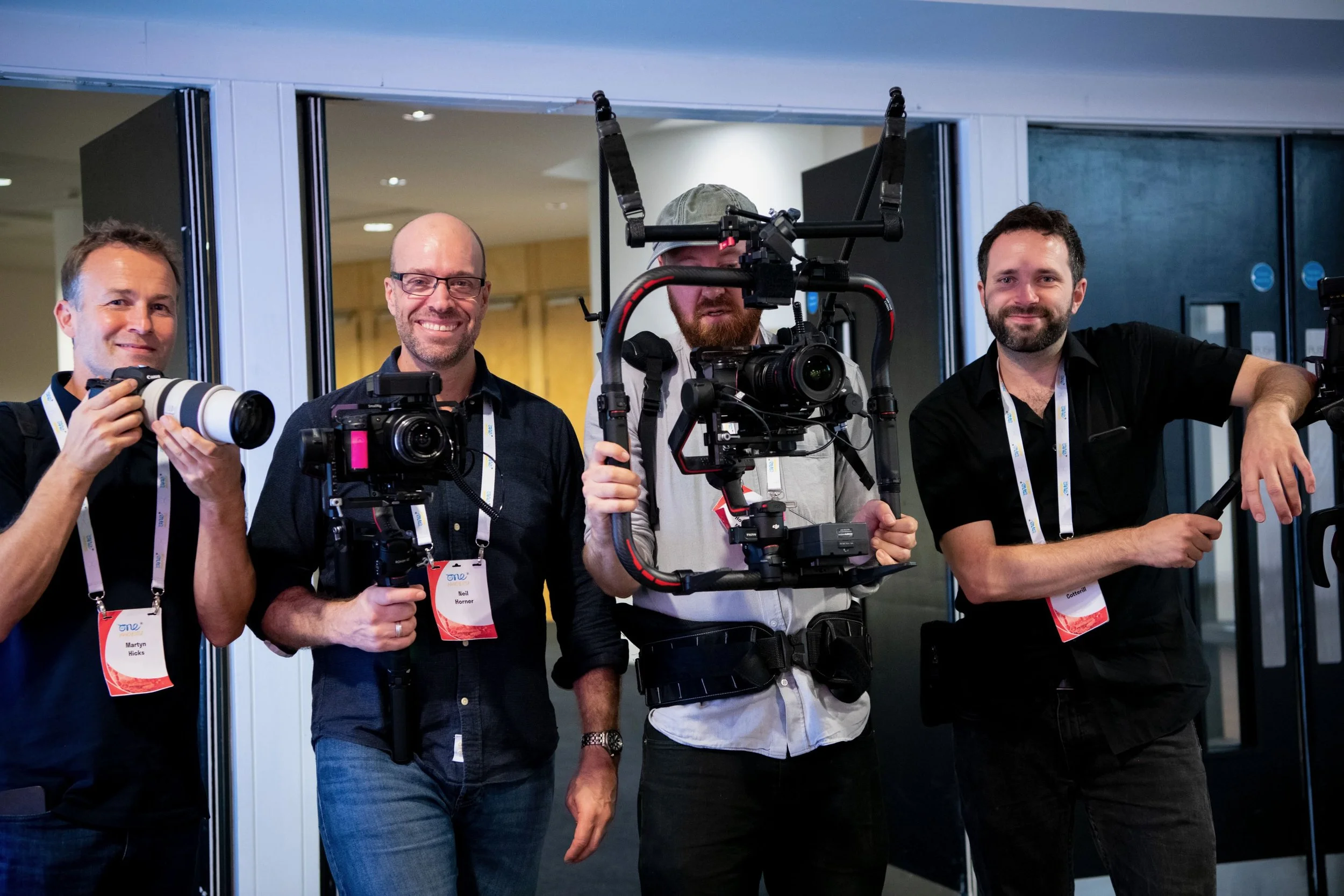 Martyn Hicks Photography with 3 colleagues at event with video team