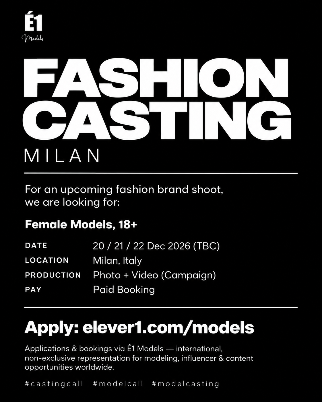 Casting Call. É1 Models.png