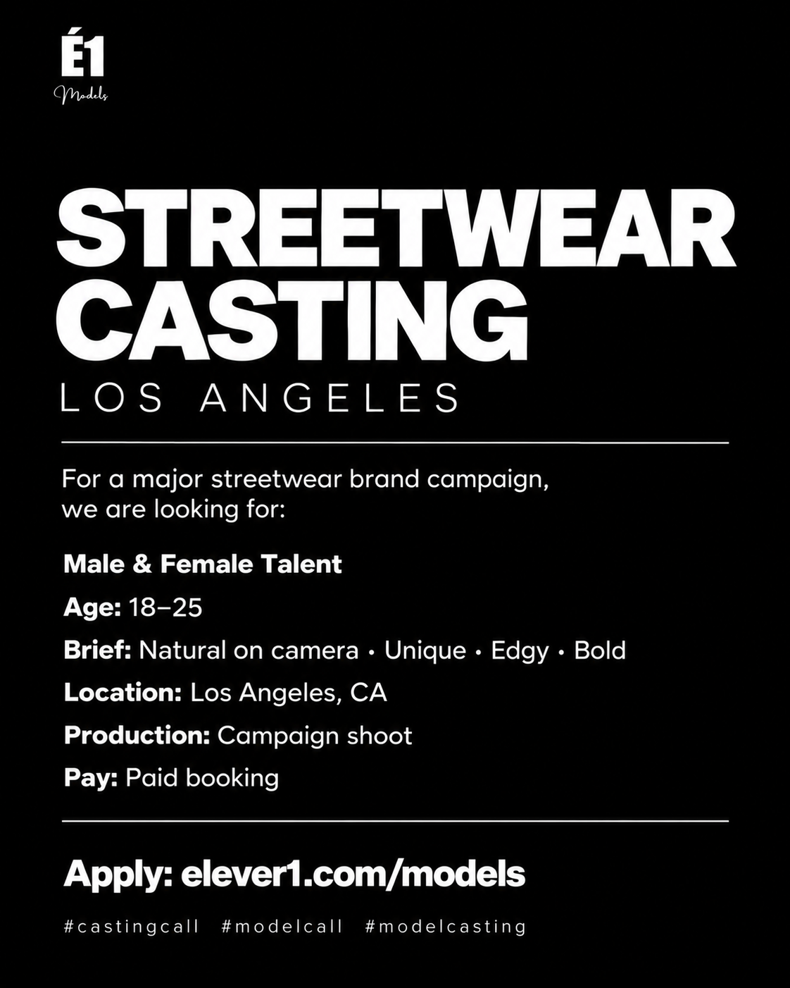 Streetwear Model Casting, LA w: É1 Models.png
