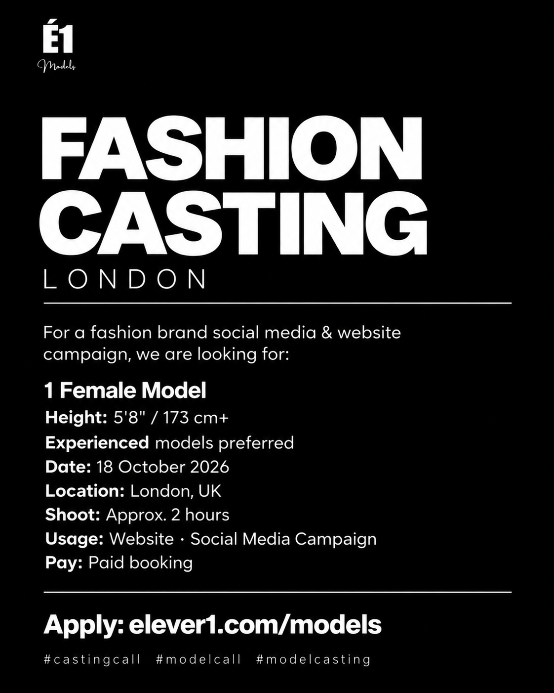 Fashion Casting, London w: É1 Models.png