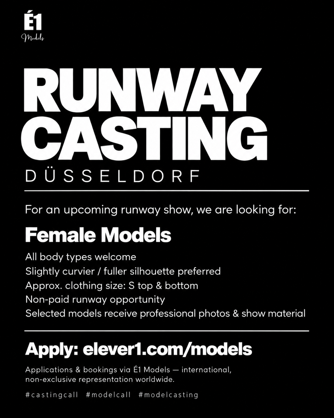 Runway Model Casting, Düsseldorf mit É1 Models .png