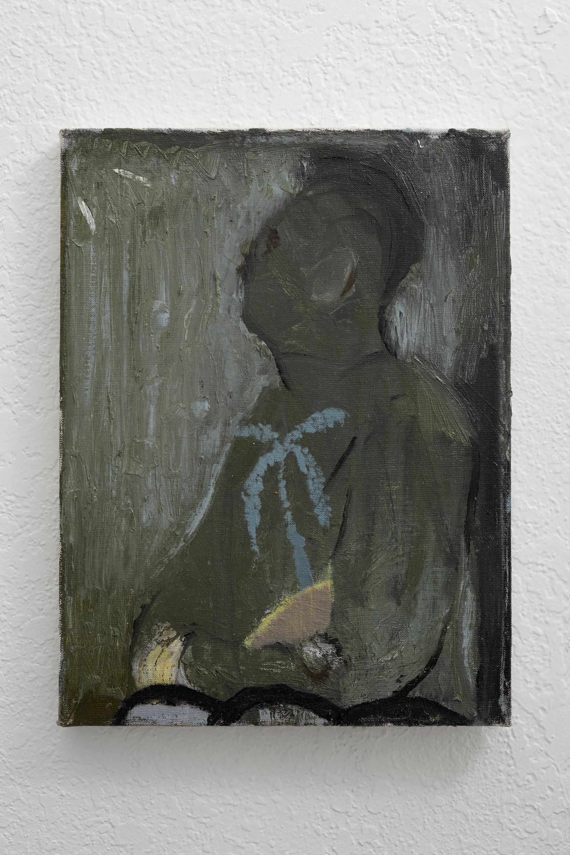 T-Shirt, 40x30 cm (15x12 in), oil and shellac on canvas, 2025