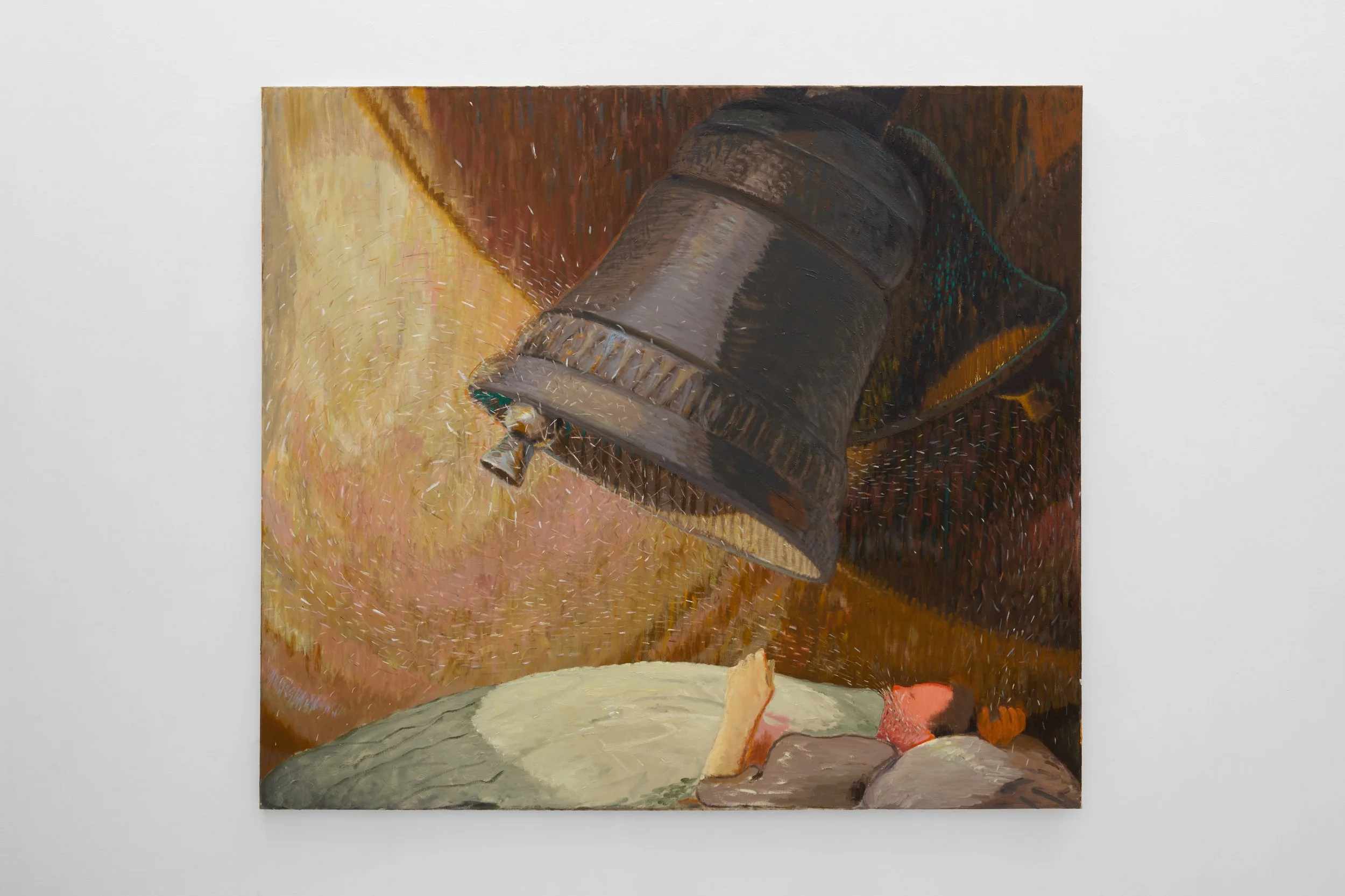 The Gong, 150×170 cm (59×67 In) , oil on canvas, 2024 