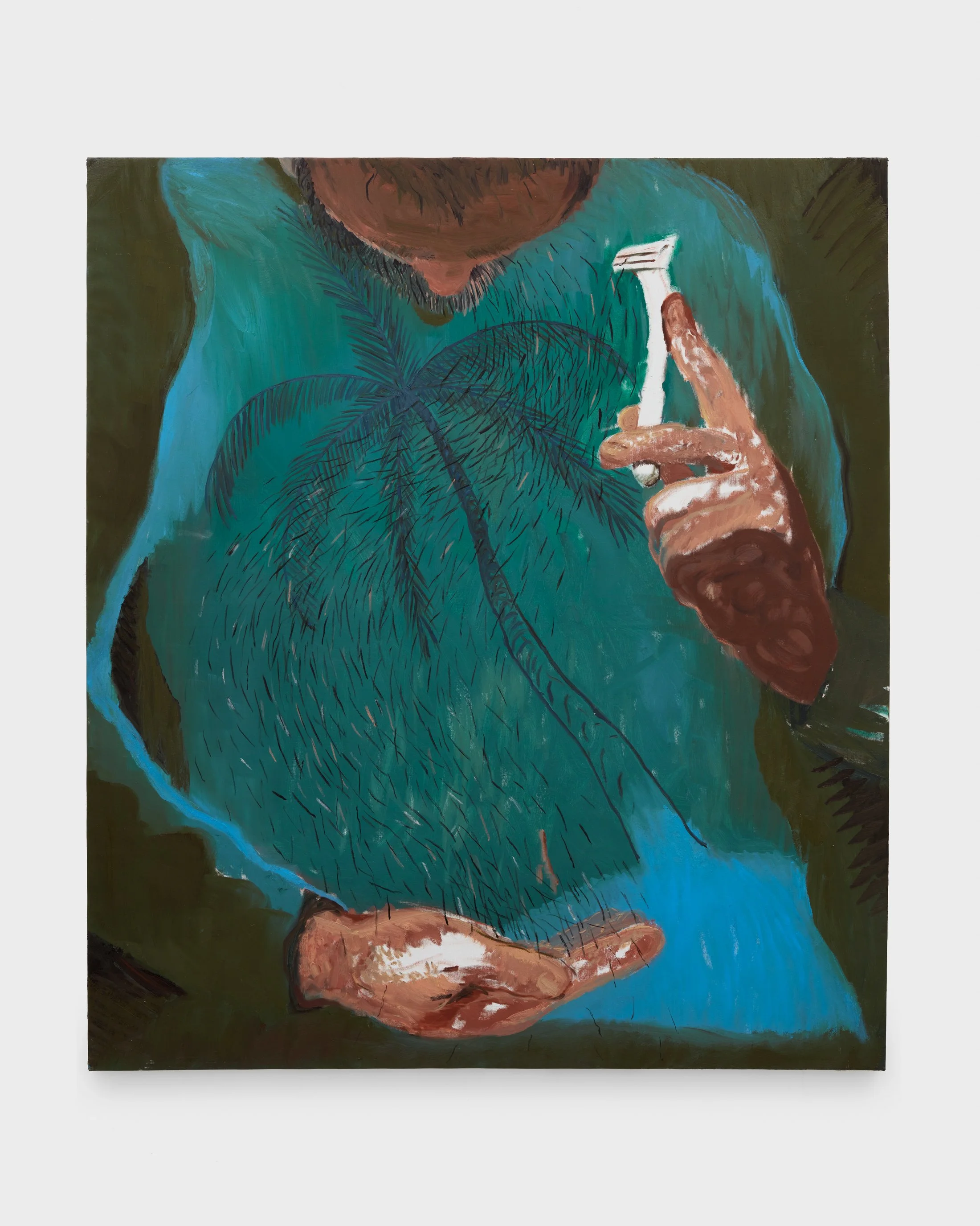 Becoming the Palm One Never Saw, 170×150 cm (67×59 In) , oil on canvas, 2024 