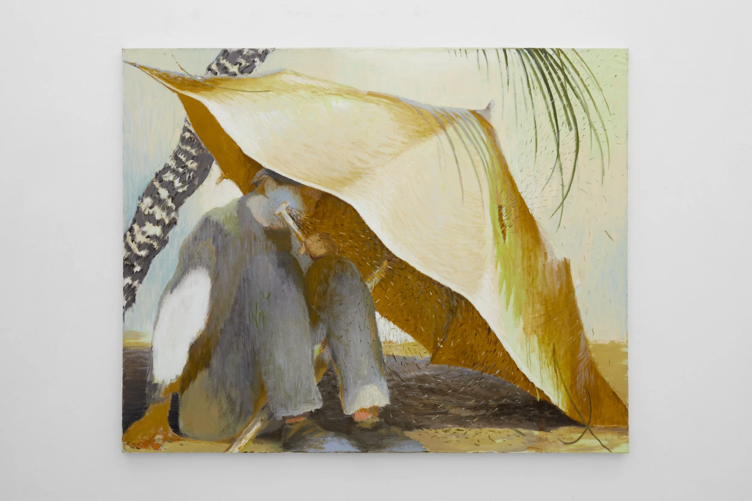 Parasol, 125×150 cm (49x59 in), oil on canvas, 2025
