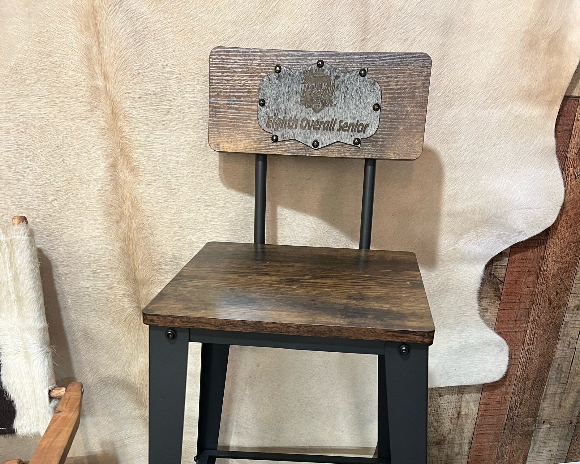 Bar Stool With Back-Square Seat-$95