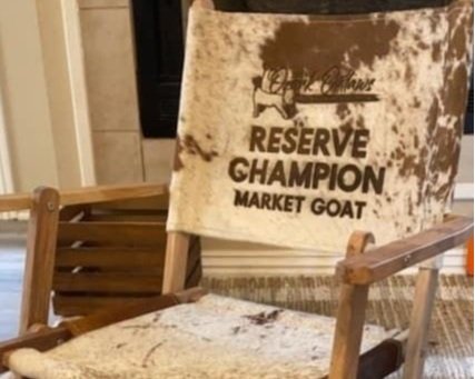 Cowhide Folding Chair, $240