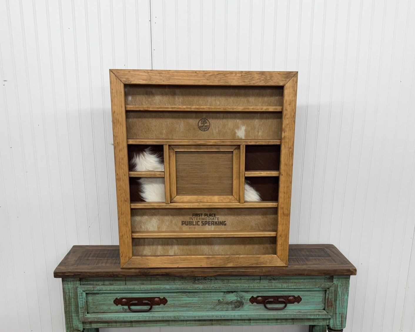 "The Foster" Buckle Holder with 8x10 Frame in the Middle $170
