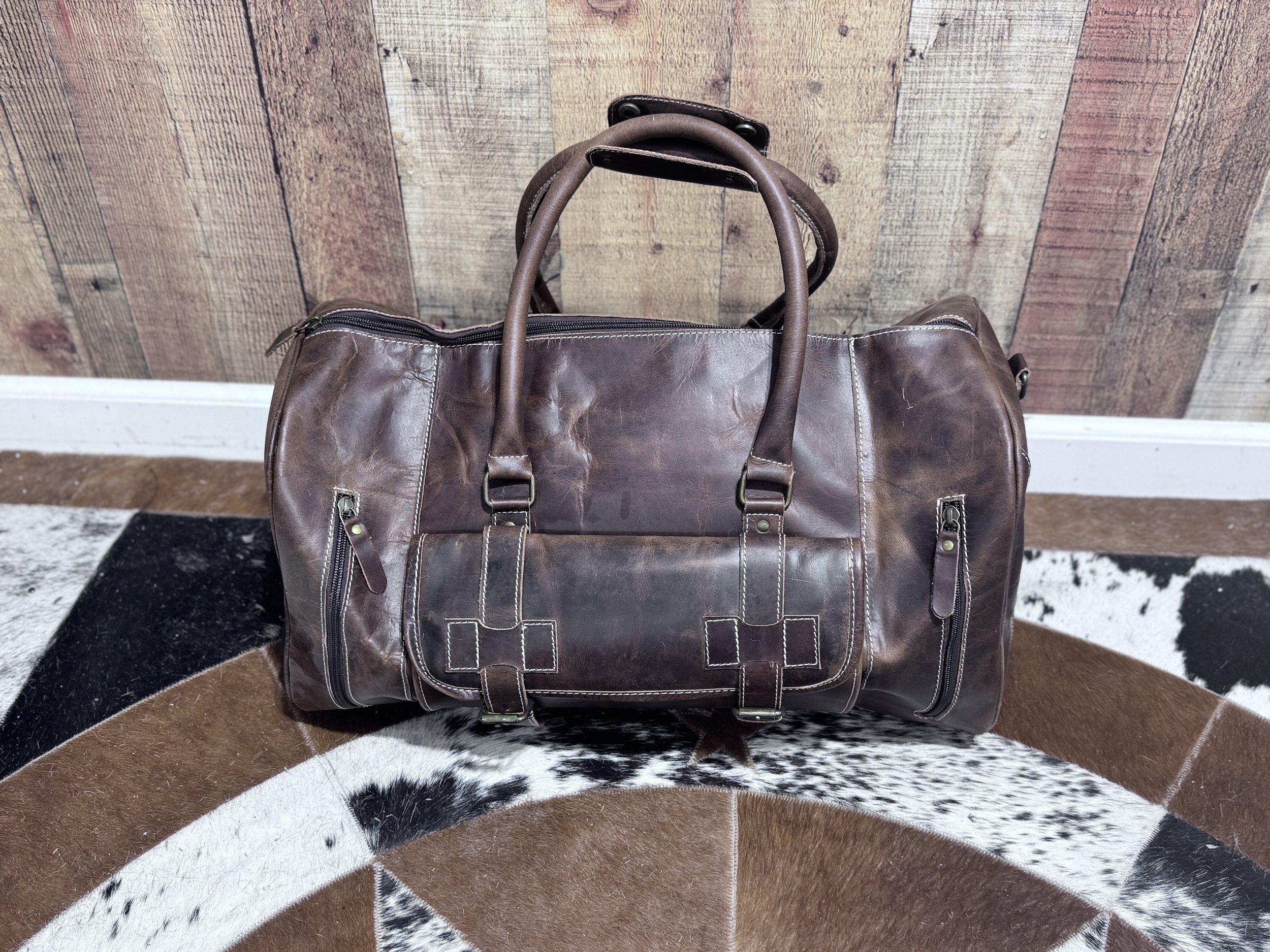 Leather Duffle: $150