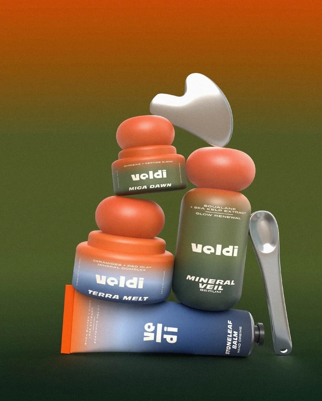 Eco-minded beauty for unhurried moments.
-
Veldi is a modern skincare brand with eco-forward formulas and a commitment to slow beauty rituals, Veldi creates products that nurture the skin while honouring the pace of nature.
*brief by me
- 
#graphicde