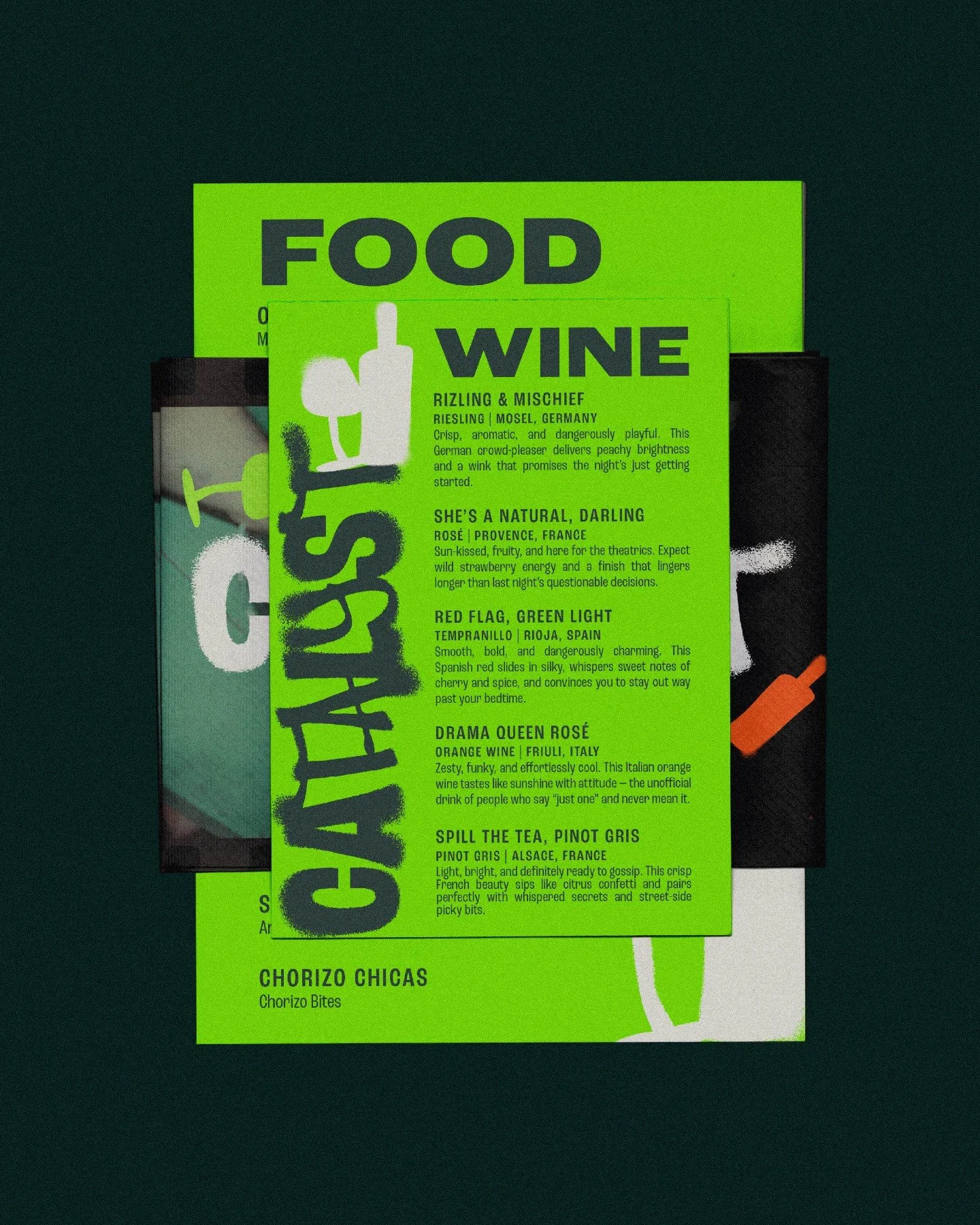 A little sip, a lot of trouble.
-
Catalyst is a cheeky wine-and-bites bar where dim lights, good company, and pavement-side nibbles spark that warm buzz that signals the night is about to get interesting.
*brief by @brief.mebaby 
-
#brandbrief #brand