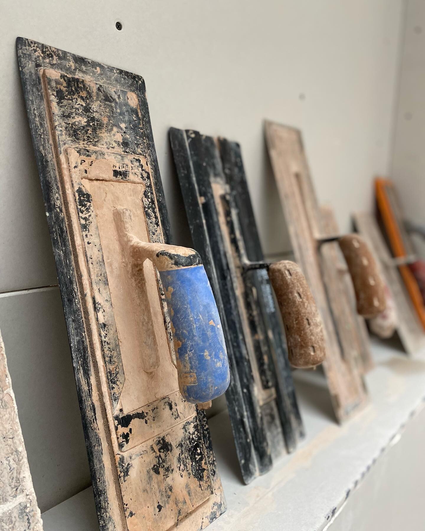 I&rsquo;ve always been fascinated by peoples tools of their trade. We&rsquo;ve been having some work done at home and these are some of the plasterers tools. They are cleaned and lined up neatly every night - it&rsquo;s a nice reminder about whatever