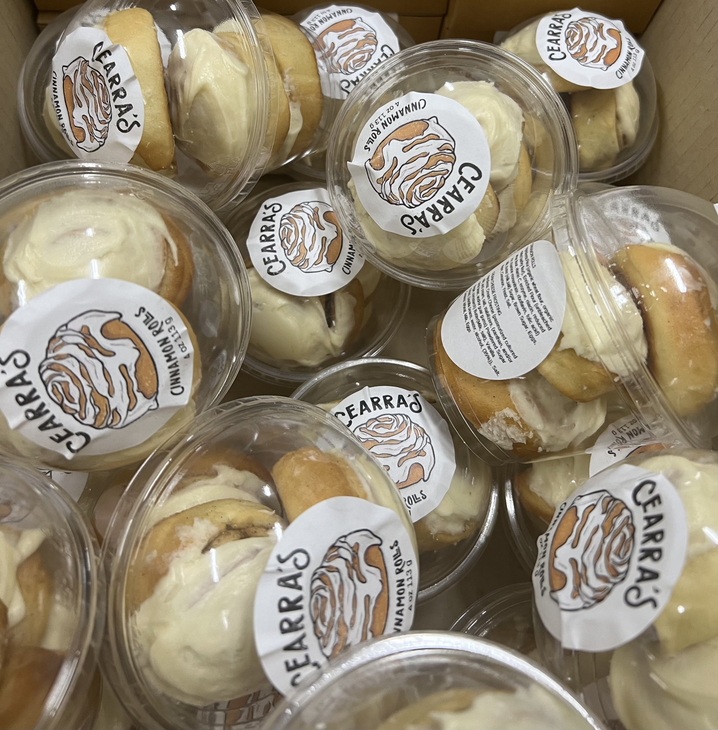 Classic mini cinnamon rolls small cup.