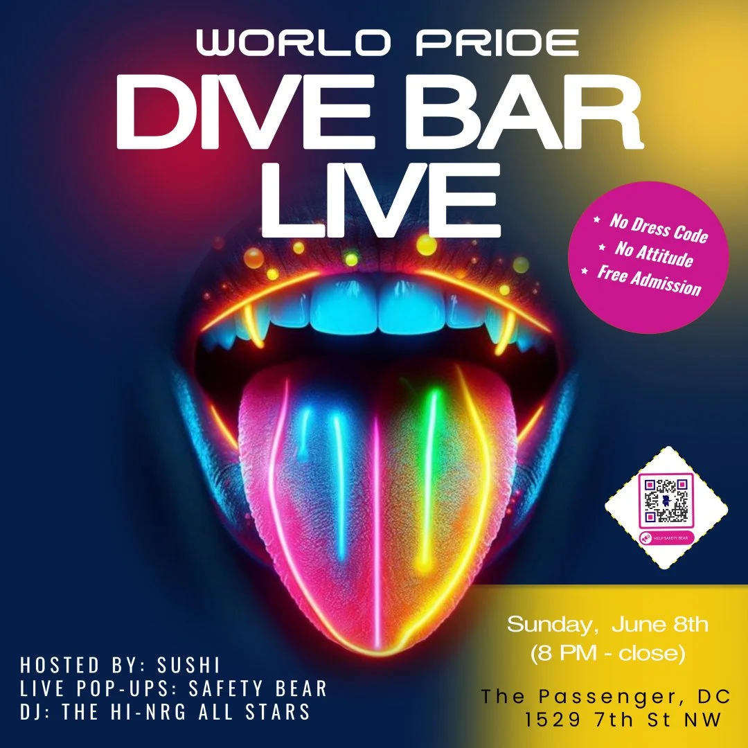 World Pride Dive Bar Live with Safety Bear and Sushi