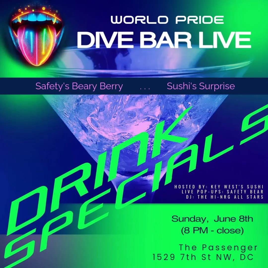 Dive Pride Live Drink Specials