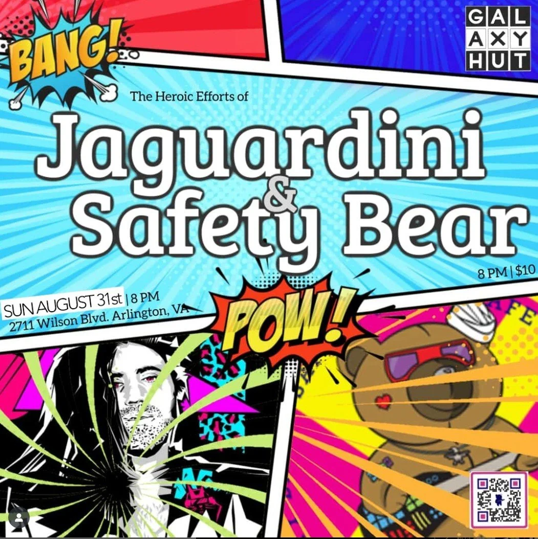 Safety Bear and Jaguardini at Galaxy Hut