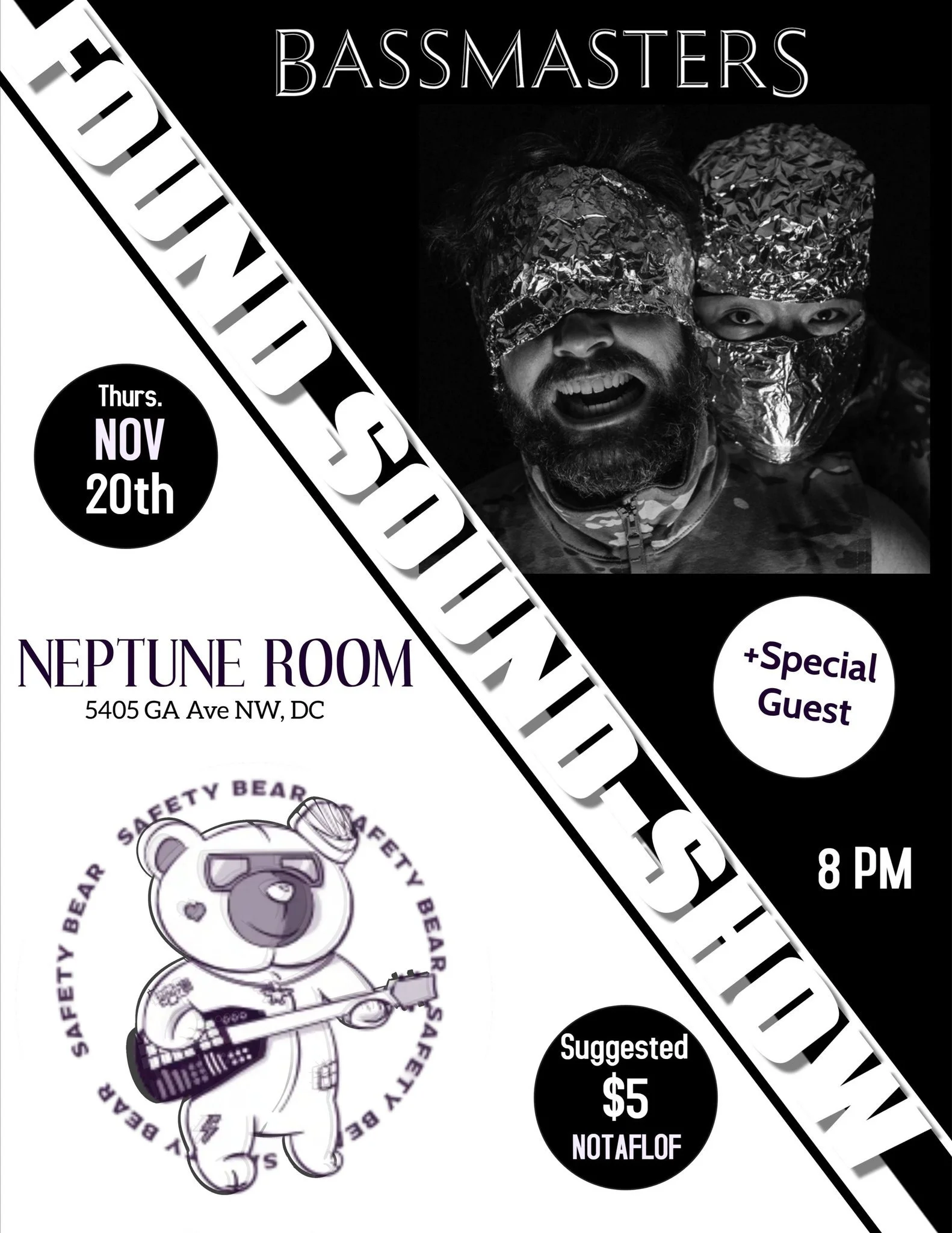 Found Sound Show with Safety Bear and Bassmasters at Neptune Room