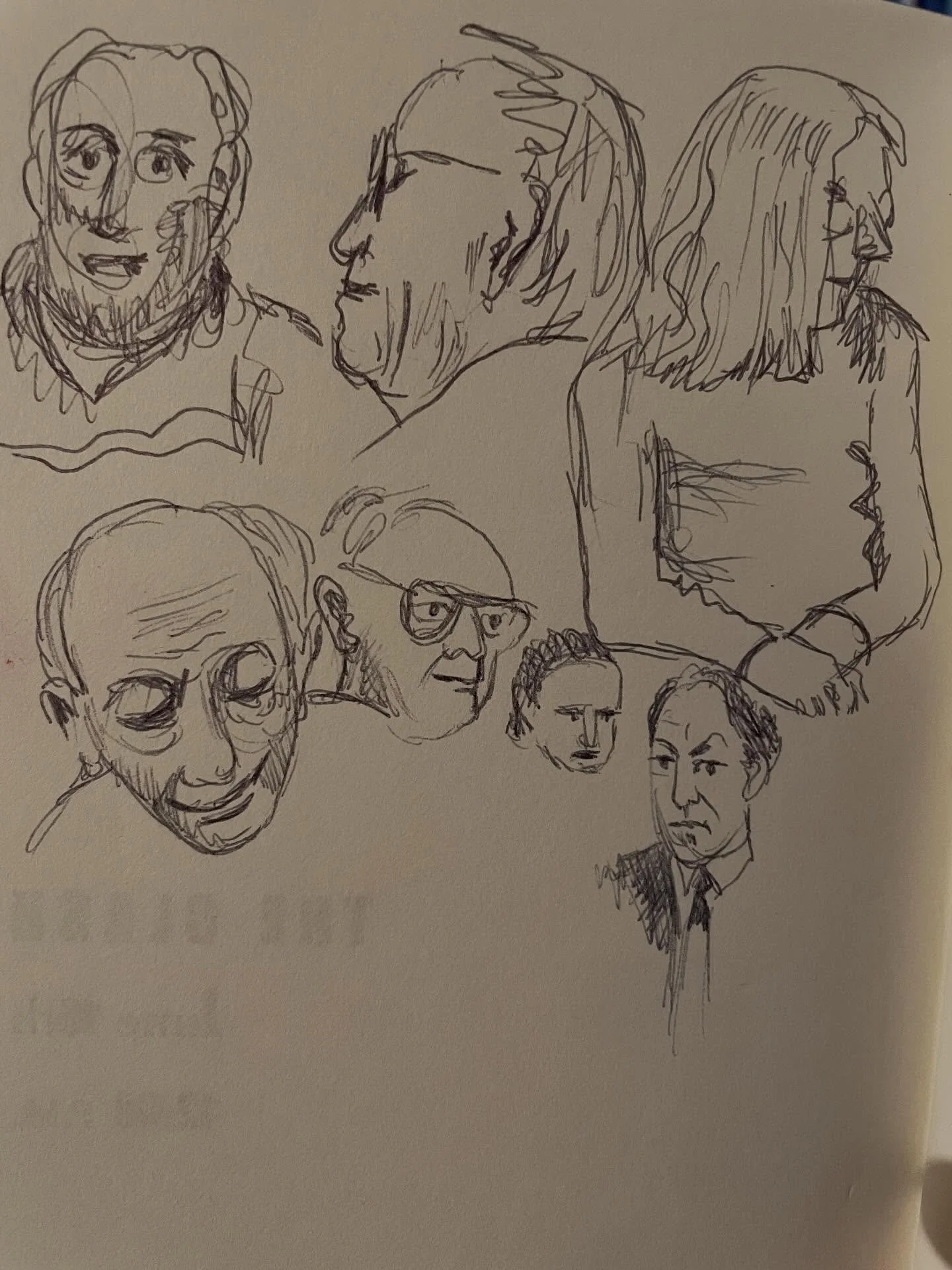 #oneweek100people 40 +14=54 I love a challenge! #drawingheads #sketches