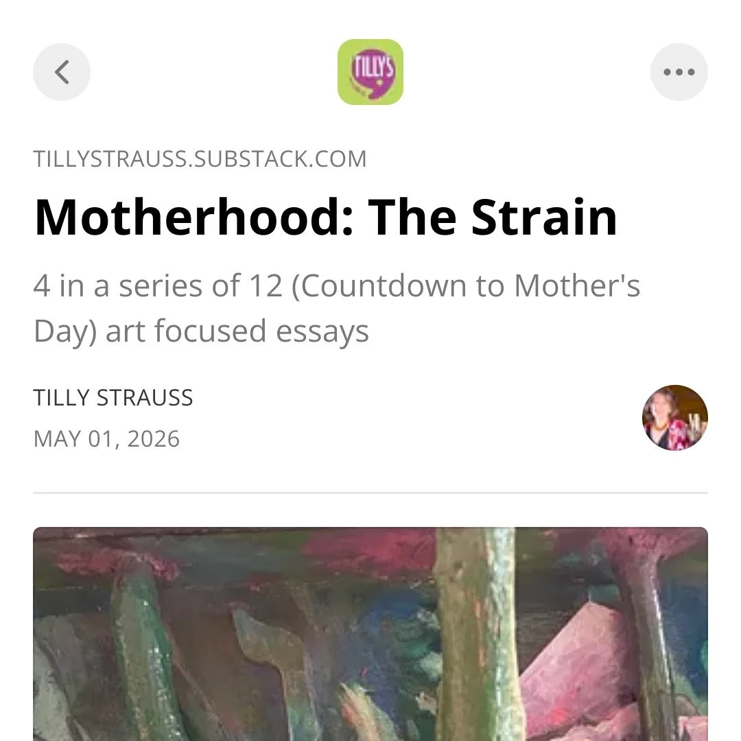 Didn't mean to get so dark! But when you shine a light on the facets of motherhood, like Marlene Dumas does, you have to acknowledge the tension. 
Read my short essay on Substack. I'm using art- my own paired with an admired female artist's- to explo