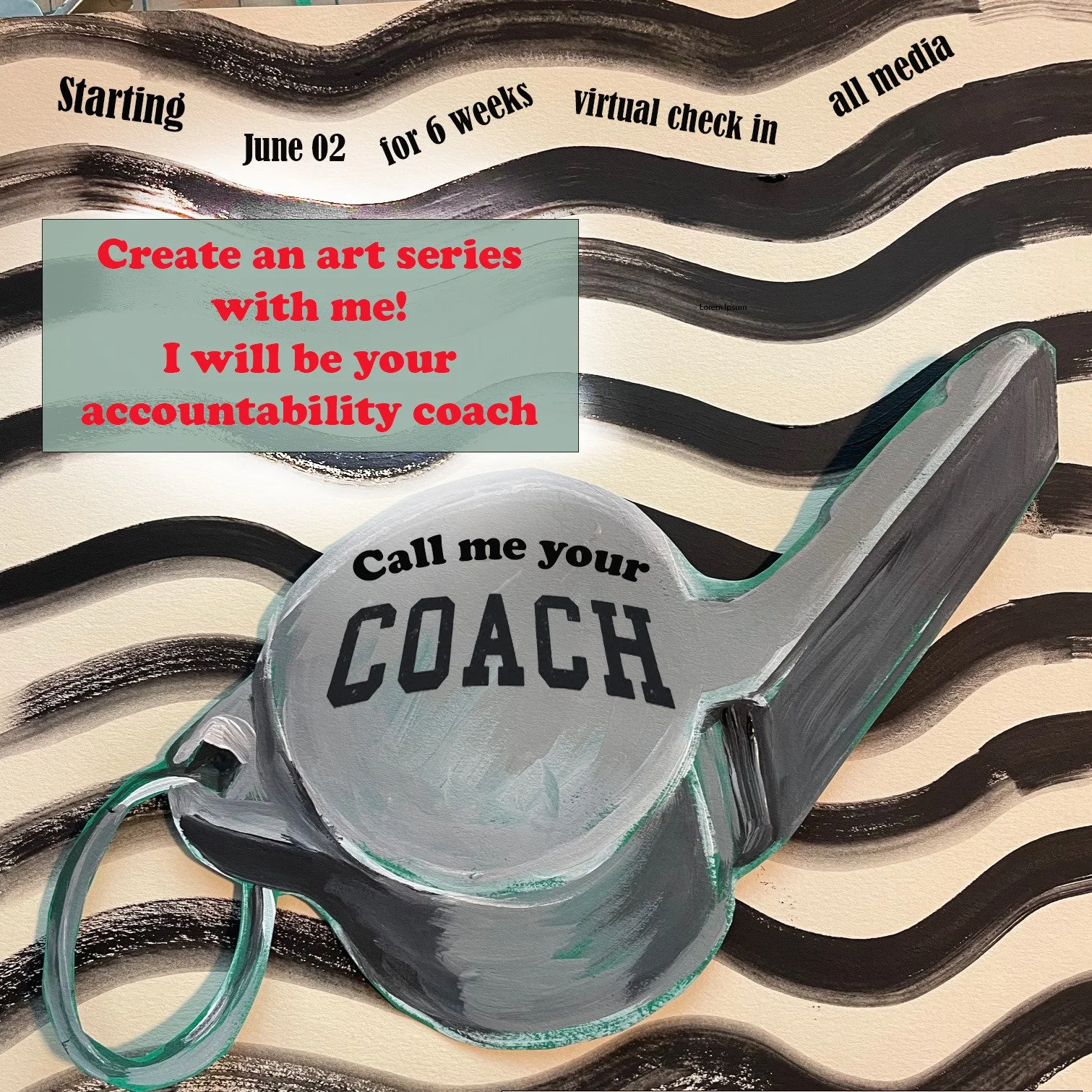 An art series...or any creative endeavor that you have been meaning to tackle! Let me help keep you on track this summer. We will focus on OVERCOMING limitations. (We've all been there)
Starting June 2- 
Do this for yourself.
Learn more and sign up o