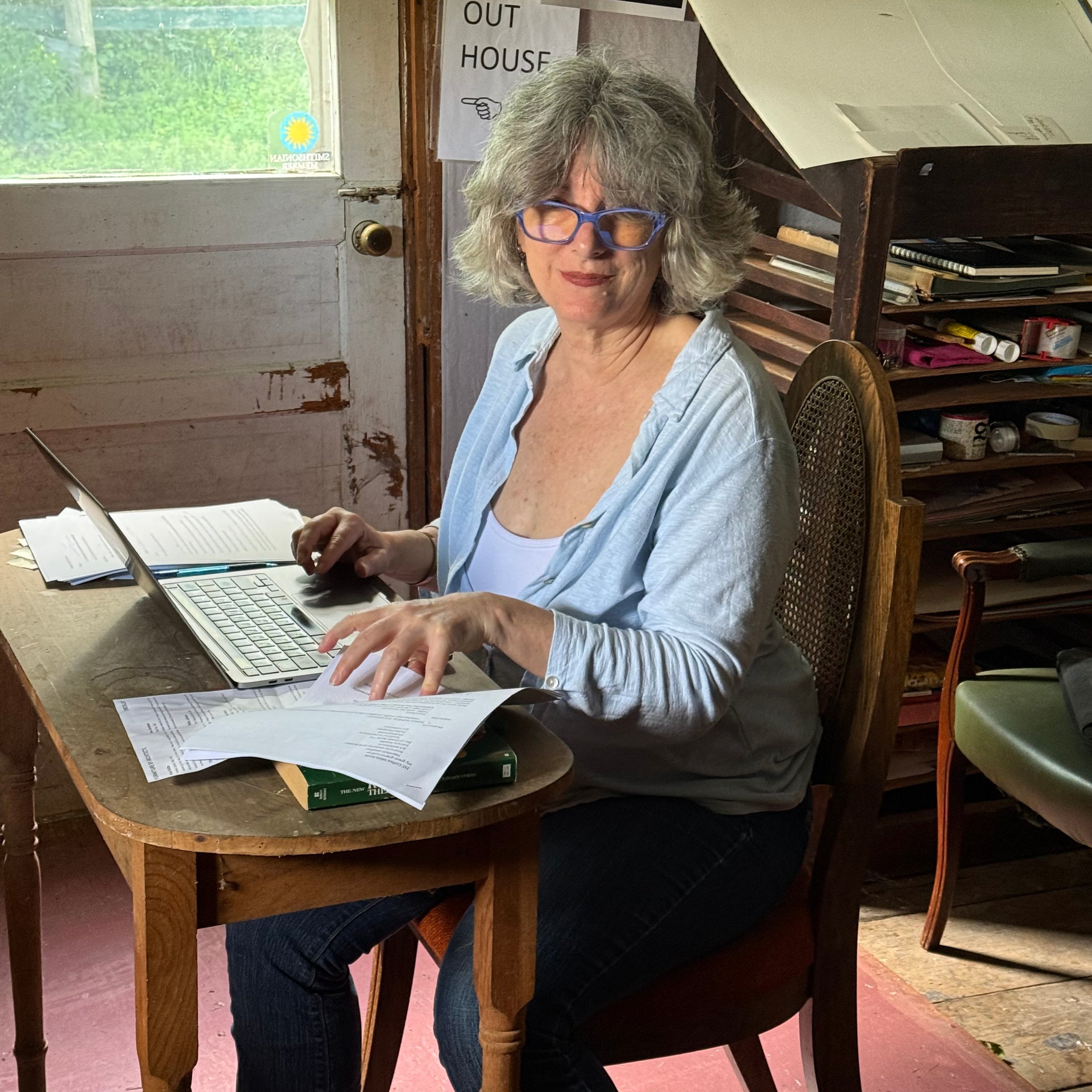 Finally getting some time- beyond the crack of dawn hours- to work on my manuscript. #museummatrons #writingroom #artistatwork