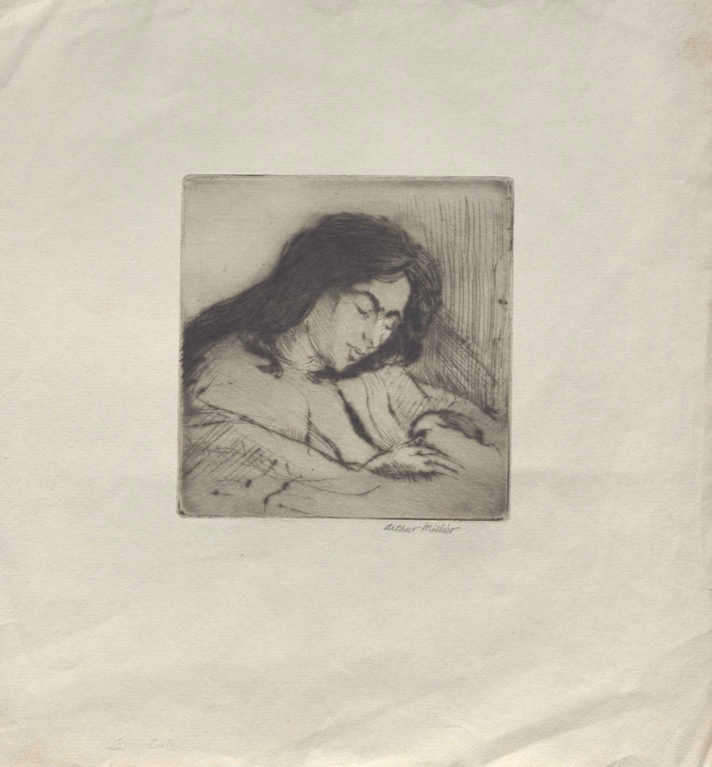 Etching of Francine Millier with Mojave Millier, by Arthur Millier

(Great-Grandmother / Grandmother / Great-Grandfather)