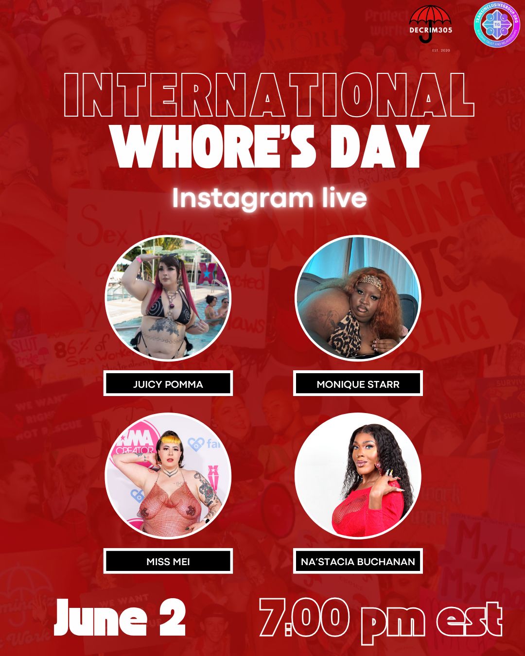 Intl Wh*res Day IG Live