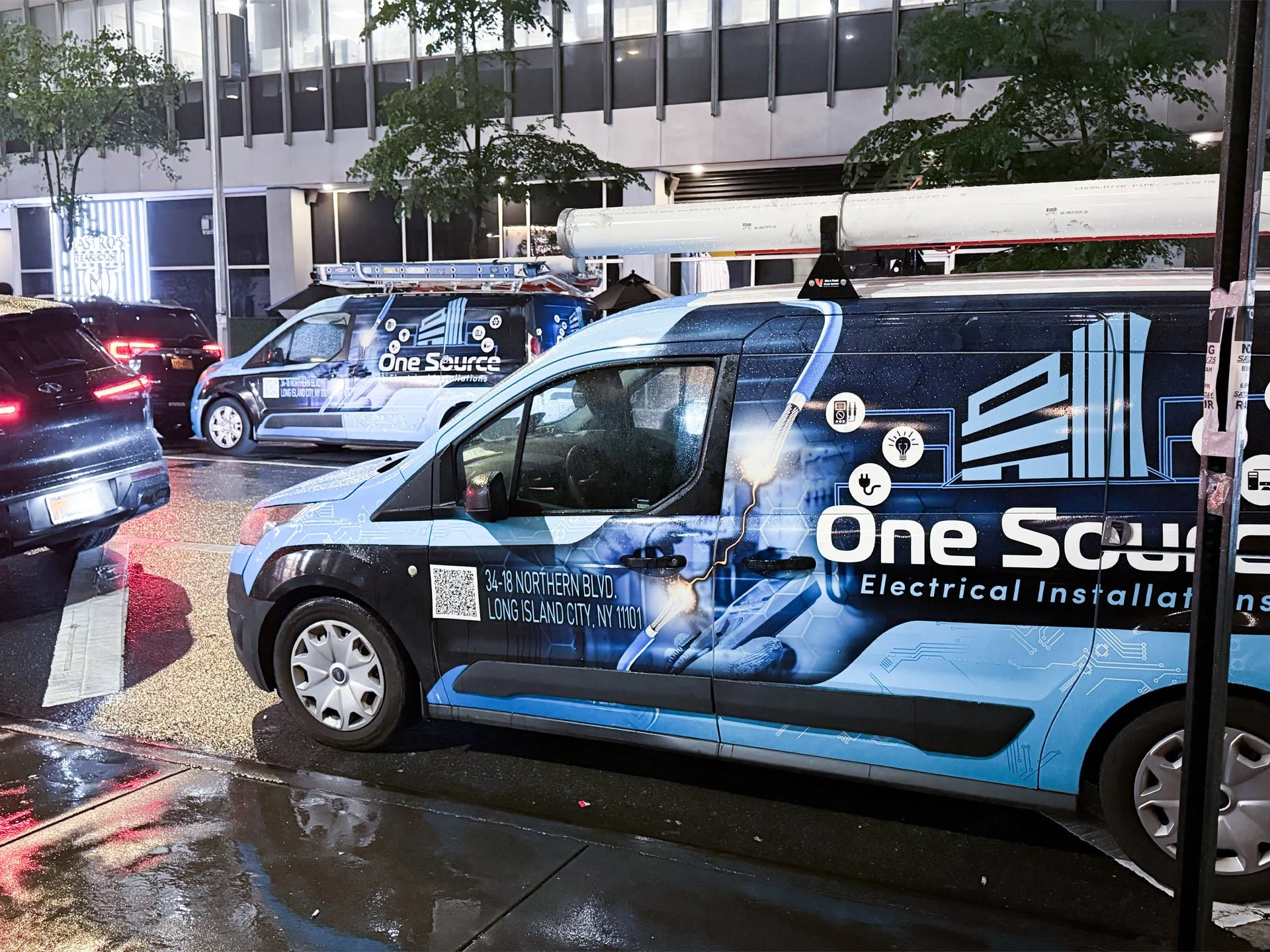 commercial vans used by OSHA-certified licensed electricians