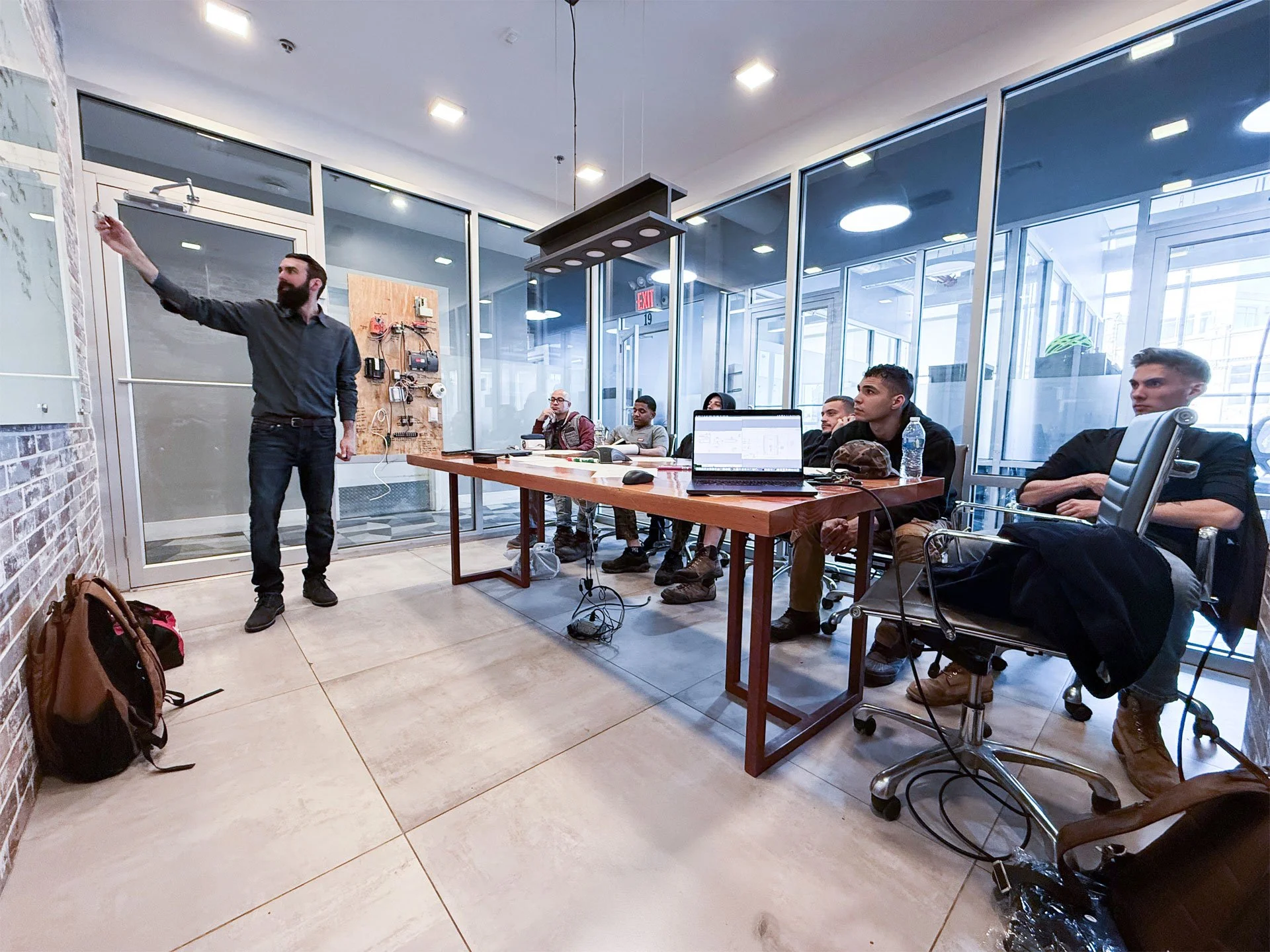 OSHA-certified licensed electricians in maintenance training