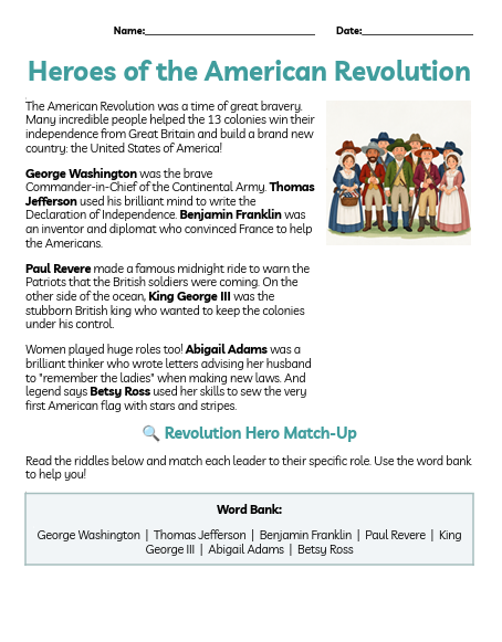 Important People of the American Revolution