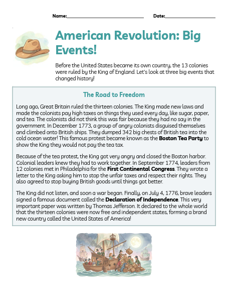 Important Events of the American Revolution