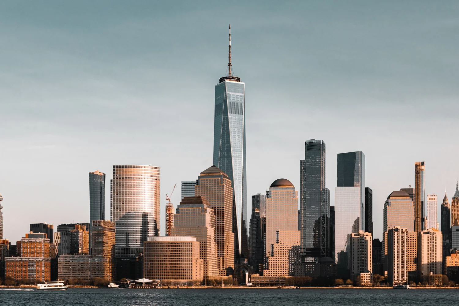 Lower Manhattan office towers and the New York City skyline