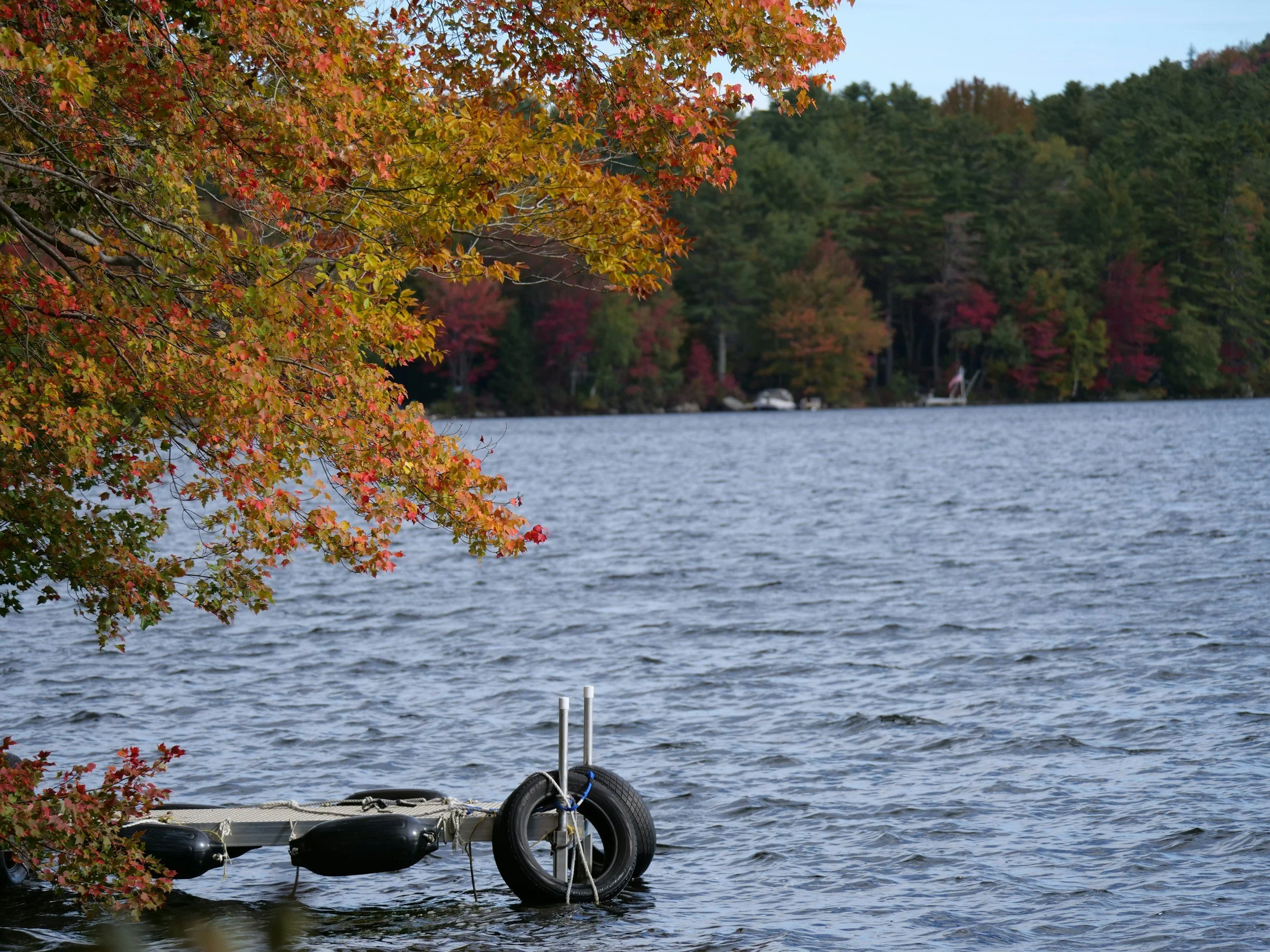 Man in boat on lake