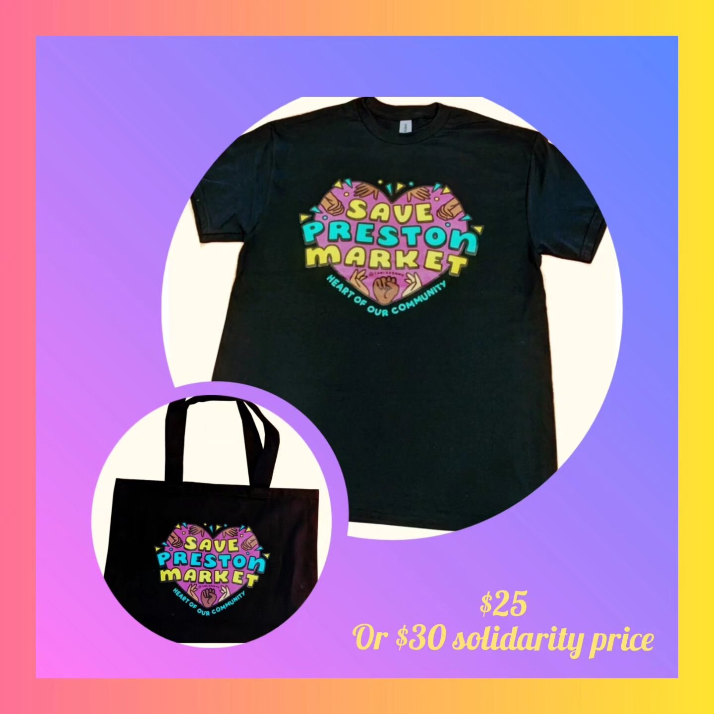 Get our tees and totes now before Xmas! Perfect gift for any rabble rousing  lover of the Preston market 💗
If you order now they can be picked up on Cramer St before Xmas 🎁

Order via link in bio ✅️
