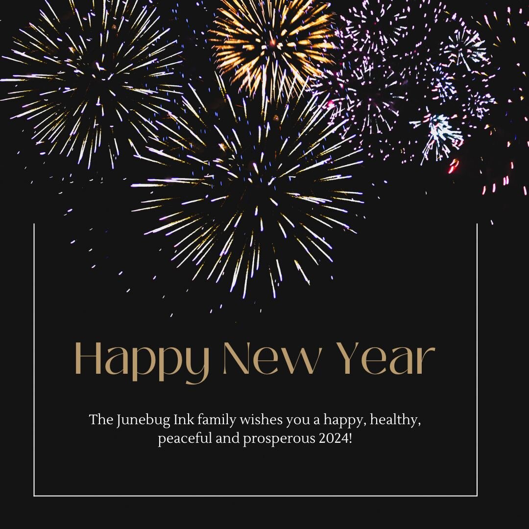 The Junebug Ink family wishes you a happy, healthy, peaceful and prosperous 2024! #happynewyear #peace