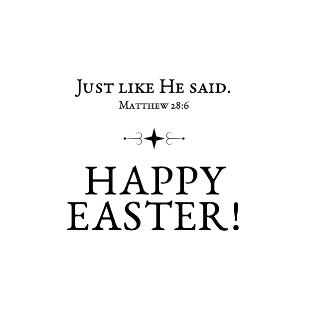 Easter Card, with He Has Risen, inside message