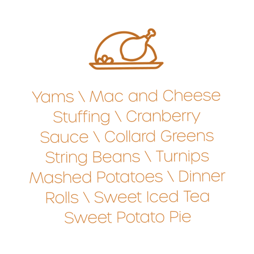 White card with outlined turkey and text, zoom