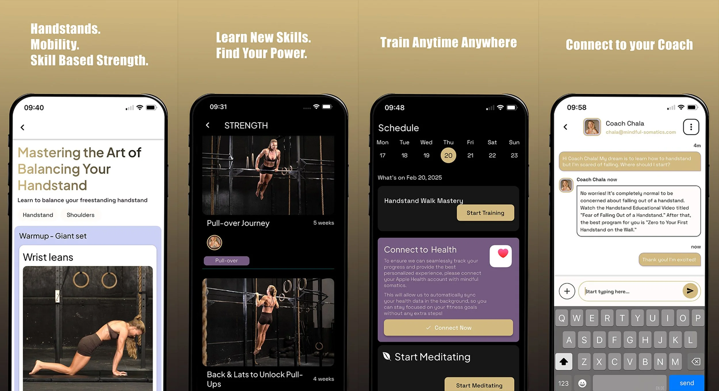 Handstand Training app with Chala Moves