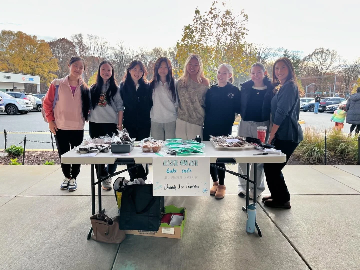 Thank you to everyone who supported our bake sale today! We met our goal and will be donating all proceeds to the Diversify Ice Foundation to promote and represent minorities in figure skating. We had a blast and wish everyone a happy thanksgiving!