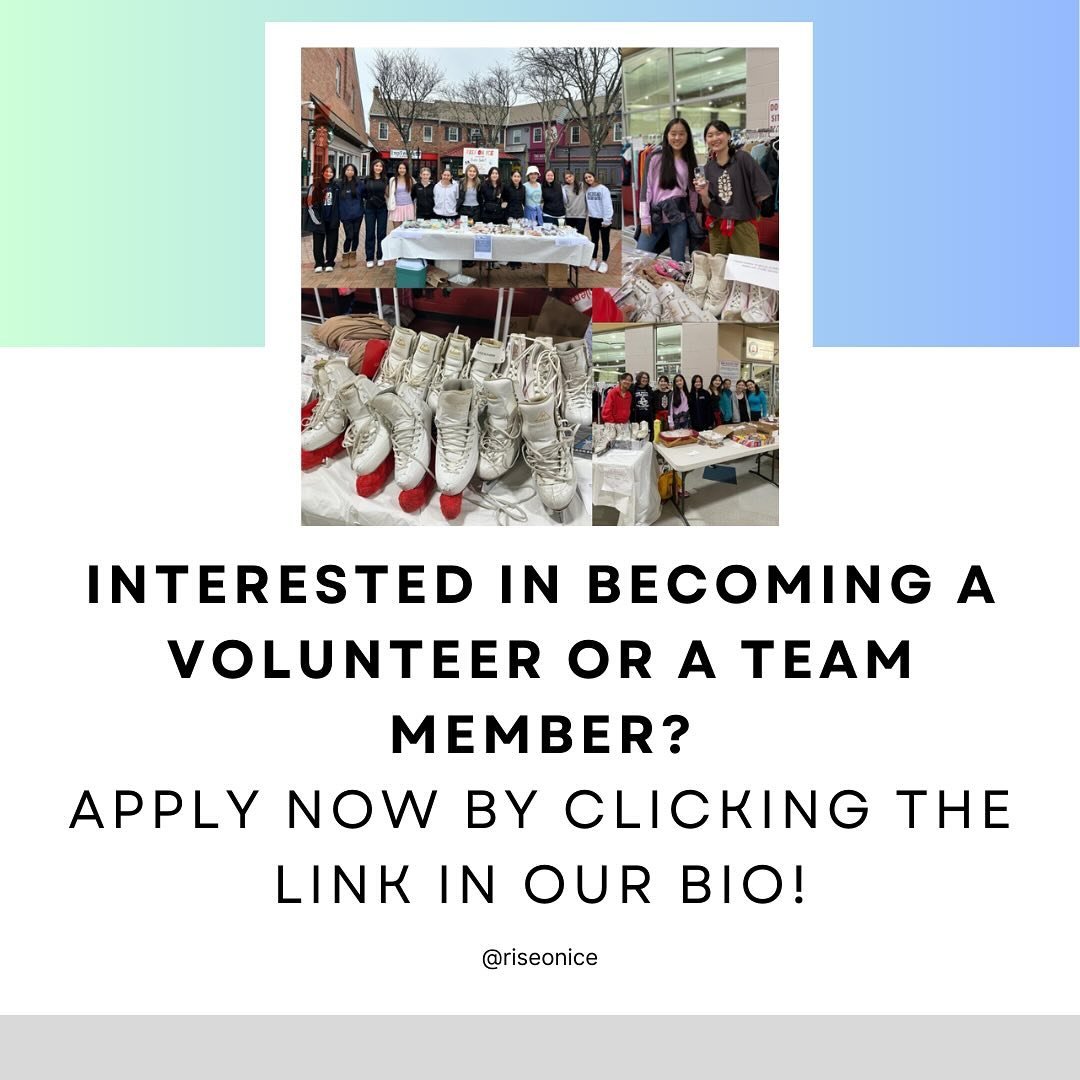 Rise on Ice is committed to making figure skating a sport for everyone. If you are interested in helping us make that happen please fill out the interest form! This form can be found in our bio and on riseonice.org under &ldquo;Our Team&rdquo;