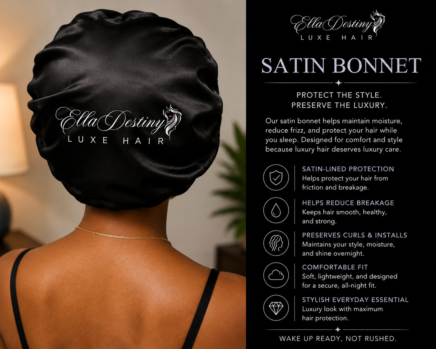 Ella Destiny Satin Bonnet