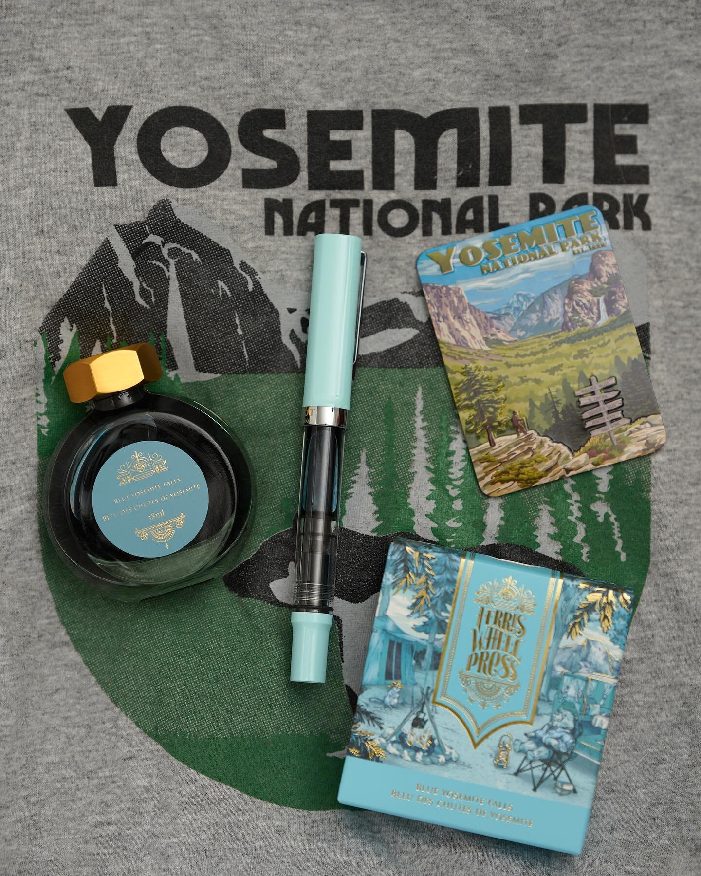 I literally did the road trip from Vancouver, Canada to Yosemite National Park and South California last year through US Route 101. It was an epic adventure. This @ferriswheelpress Blue Yosemite Falls ink makes the best belated souvenir in memory of 