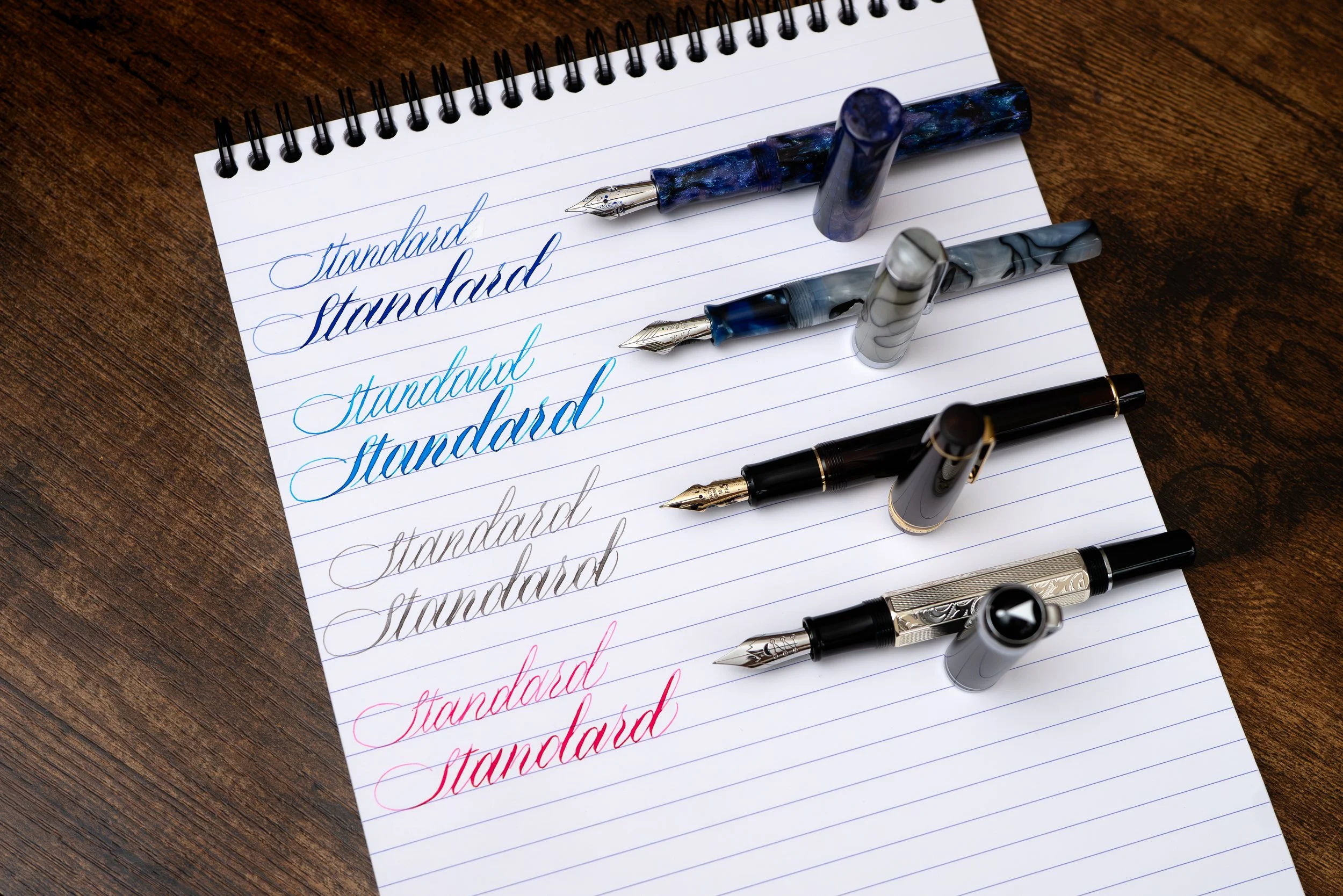 Best Beginner Flex Fountain Pen? Comparing the Majohn Steel Flex Nib, FPR Ultra Flex Nib, Pilot 912 FA Nib and FPnibs Modified Jowo Semi-Flex Nib