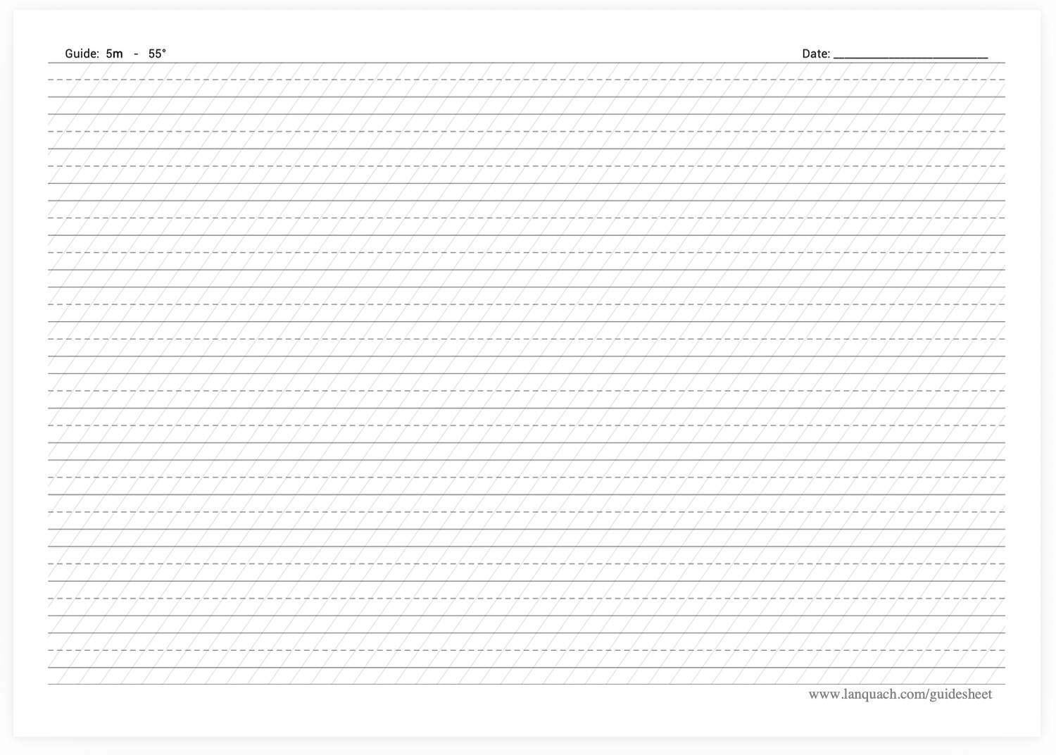 Lanquach guide sheet generator example