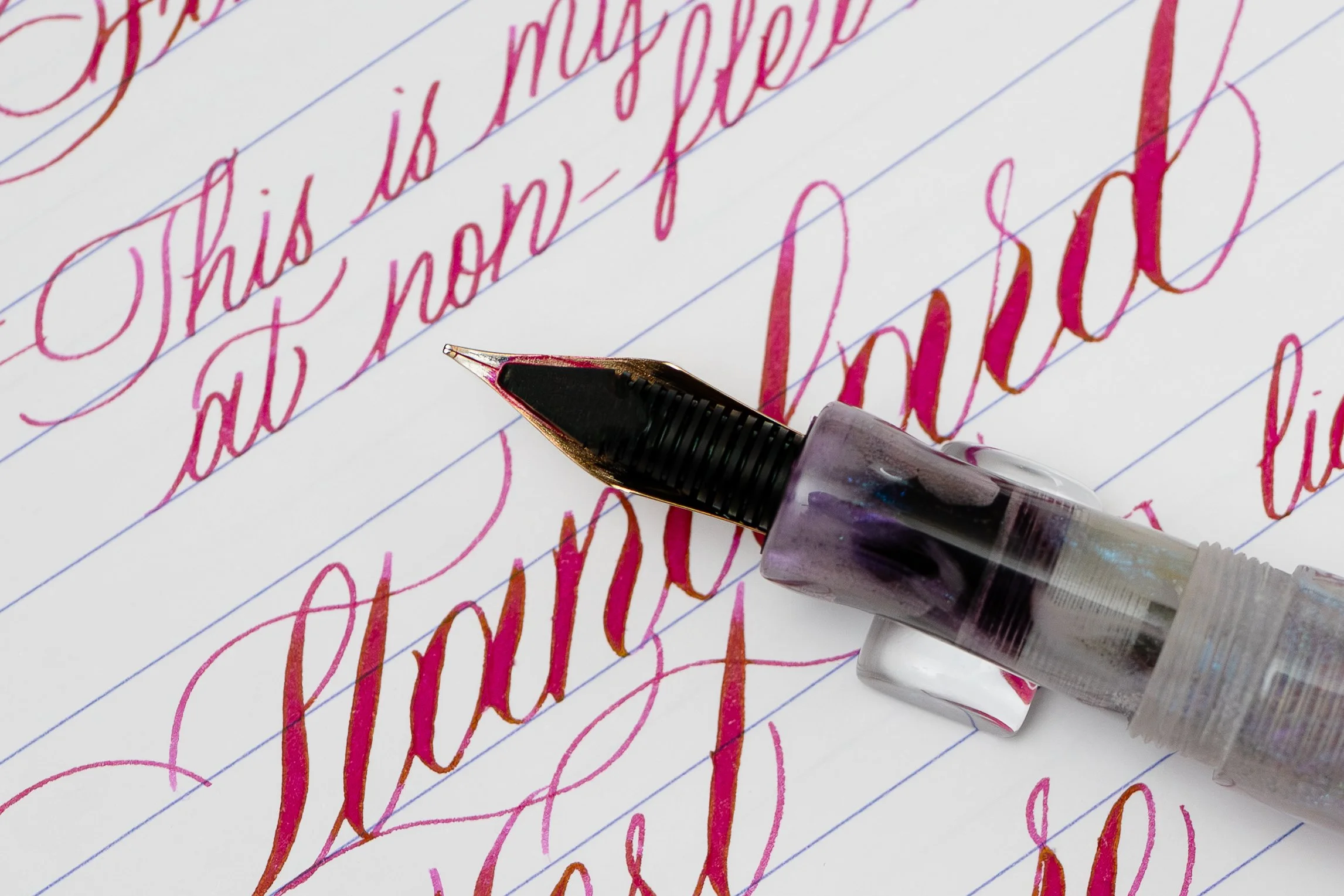 Stylosuite 14k gold fine italic flex nib fountain pen,  Maverick Pens fountain pen, best flex nib fountain pen, flexible nib fountain pen review, iroshizuku tsutsuji