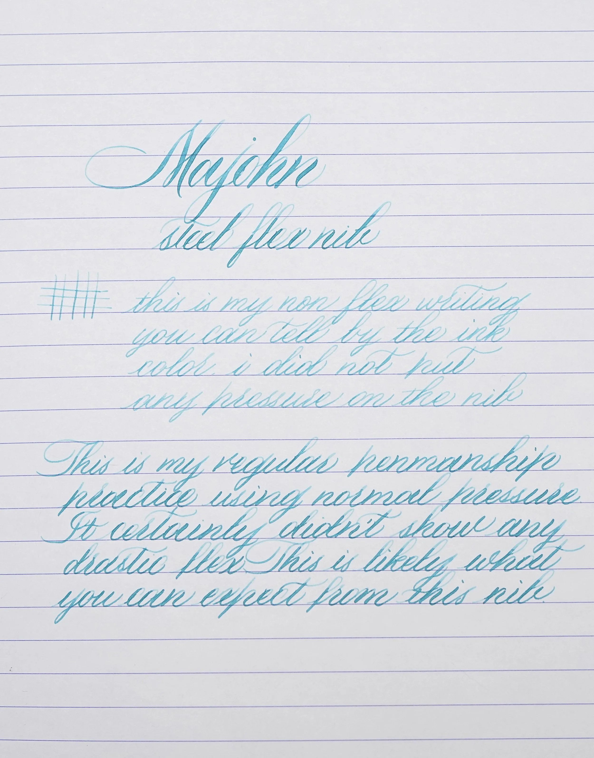 Majohn Moonman steel flex nib review | Best beginner flex nib | most affordable beginner flex nib