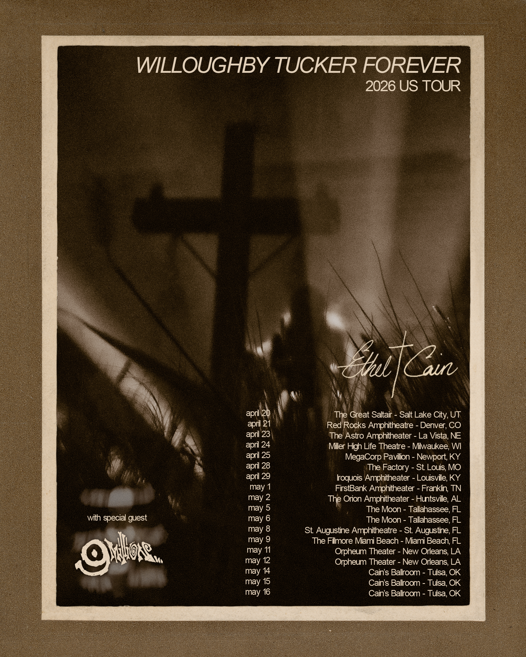 Ethel Cain - Willhoughby Tucker Forever 2026 US Tour, Photographed by Enoch Chuang, Designed by Ethel Cain