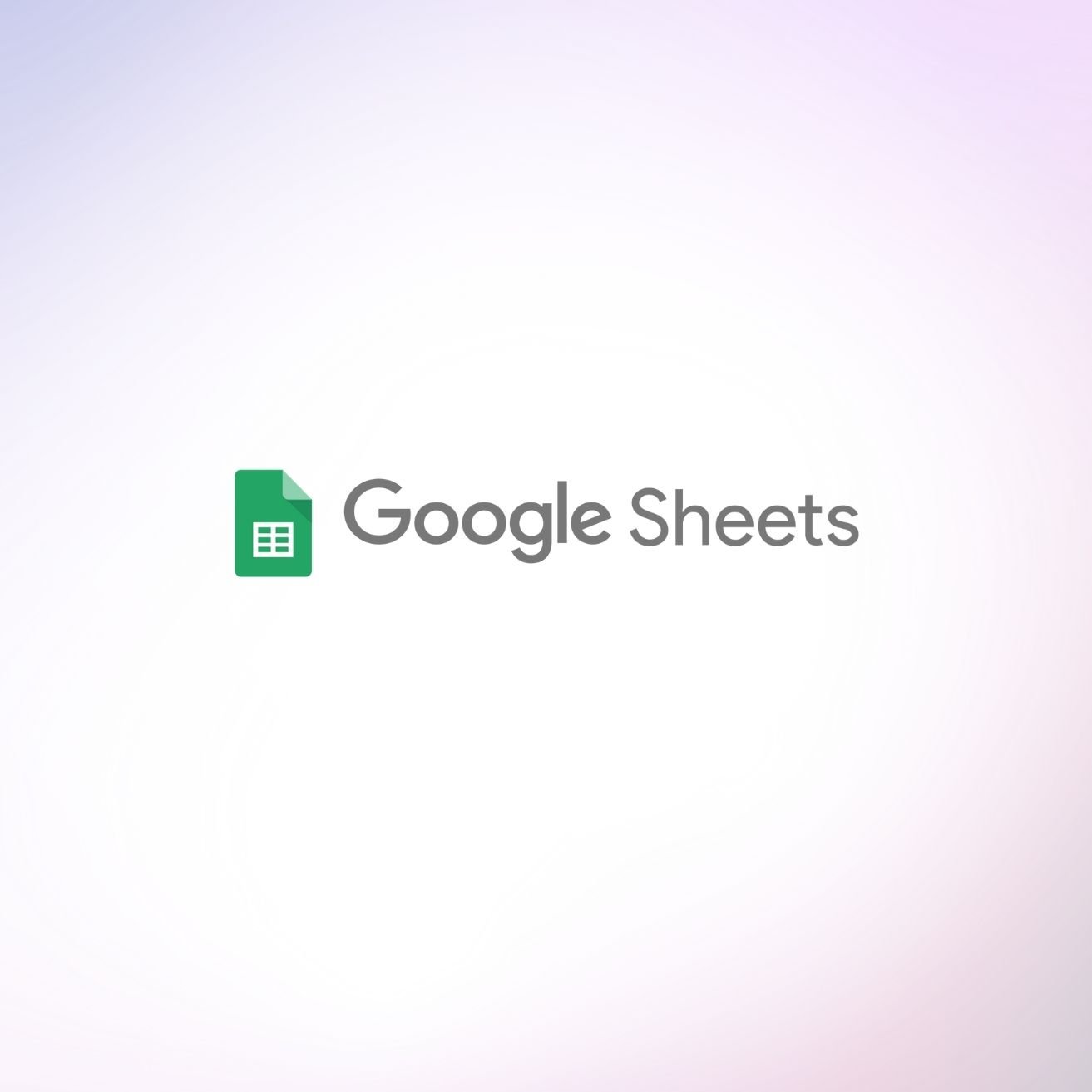Google Sheets logo with text on a white background.